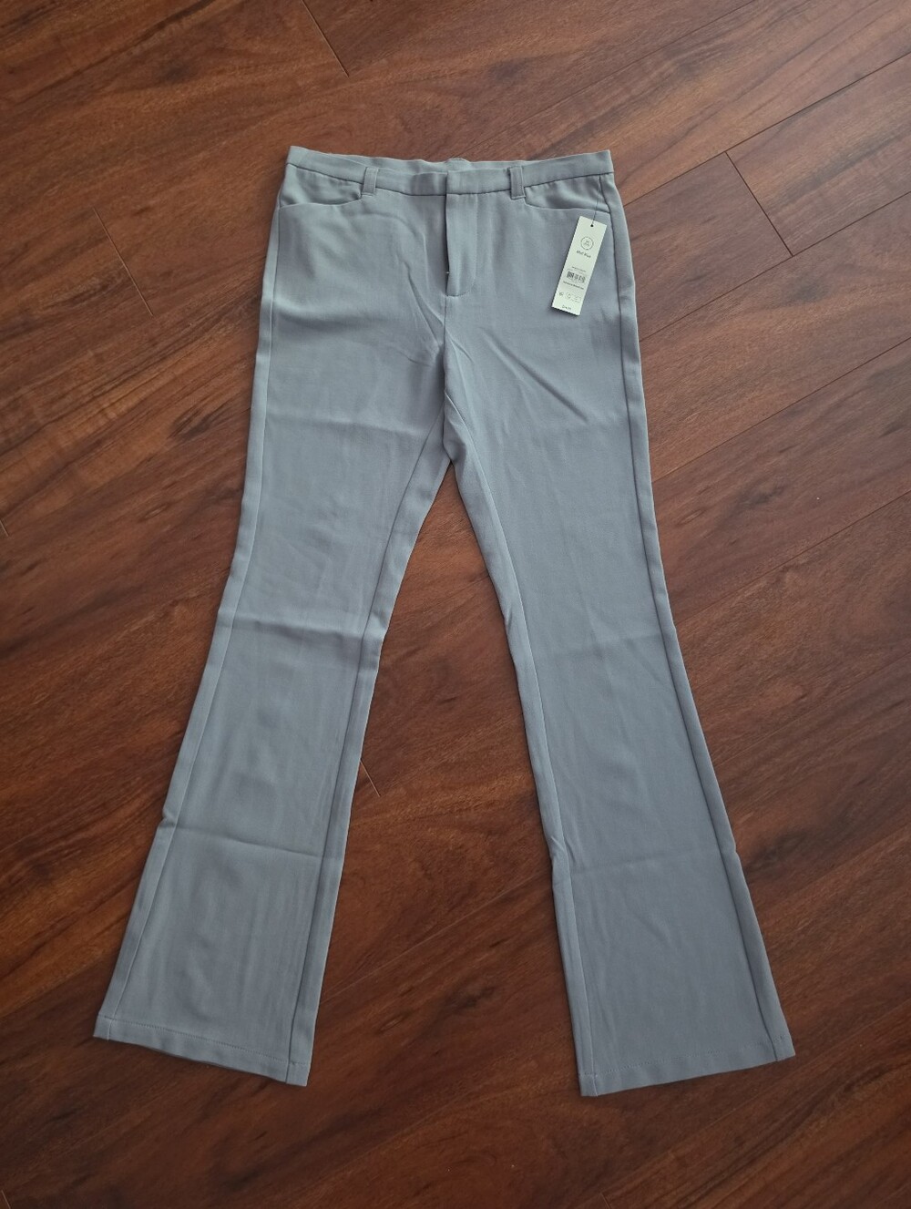 Light Gray Flare Work Pants